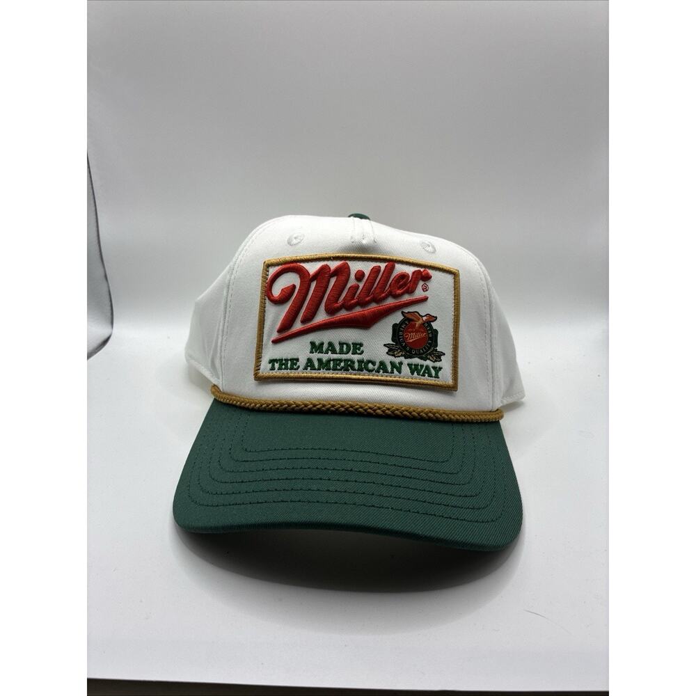 Miller High Life Snapback Hat Rope Cap Made The American Way Beer Trucker NWT